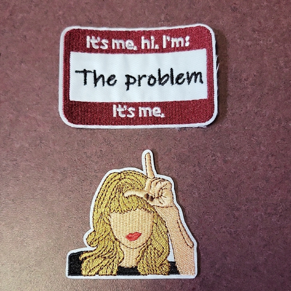 Taylor Swift Embroidered Patches Set - Red and Multicolor